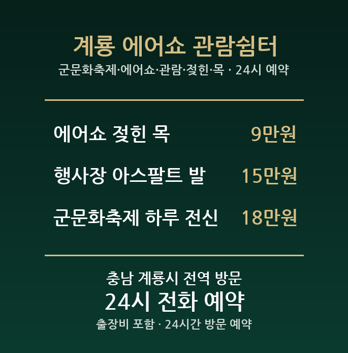 계룡 출장마사지 - 군문화축제 에어쇼 관람 젖힌 목 방문 홈케어