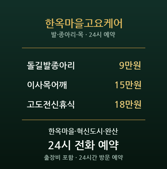 전주 한옥마을 출장마사지 - 고요한 밤 케어