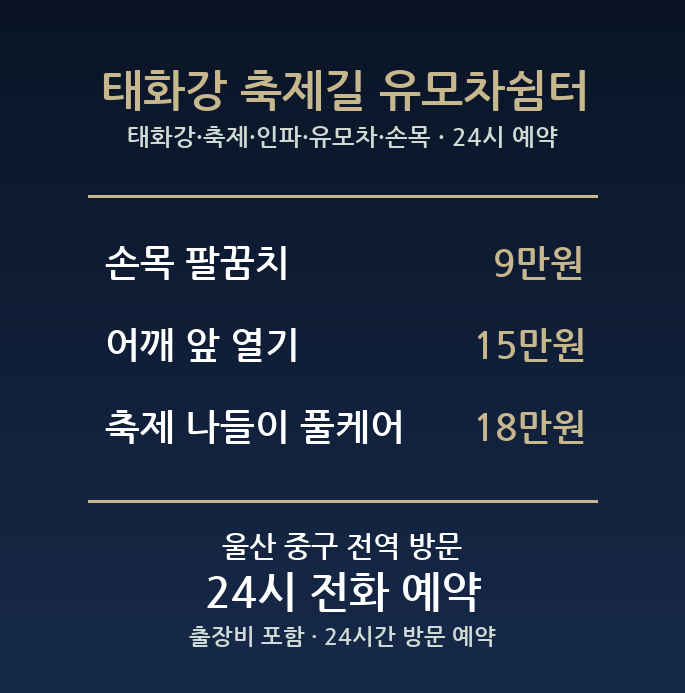 태화동 출장마사지 - 태화강 축제 인파 유모차 손목 방문 홈케어